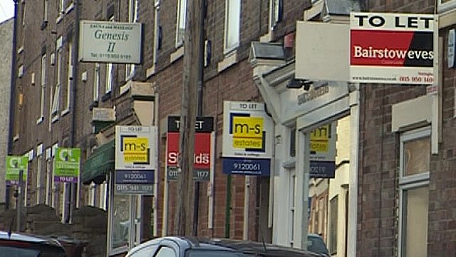 nottingham for let boards on properties not sold quickly