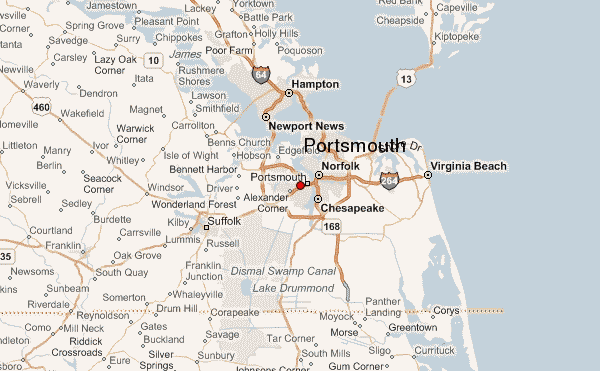 portsmouth map of areas we cover